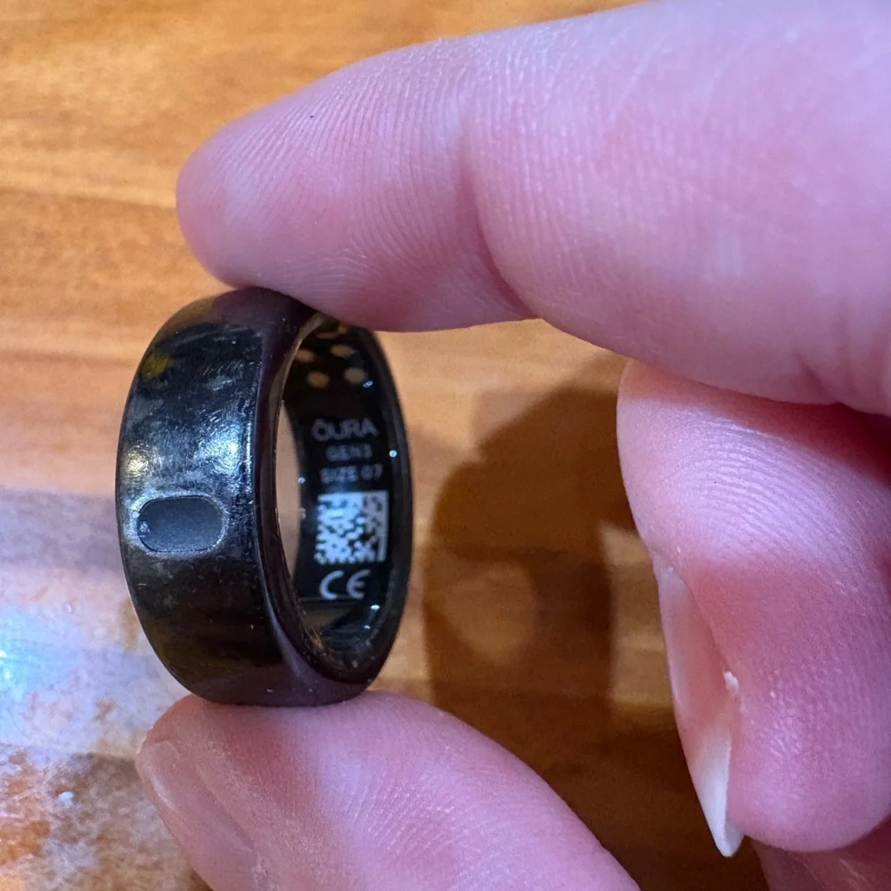 Black Oura Ring Gen3 Horizon Size 7 - Picture 2 of 5